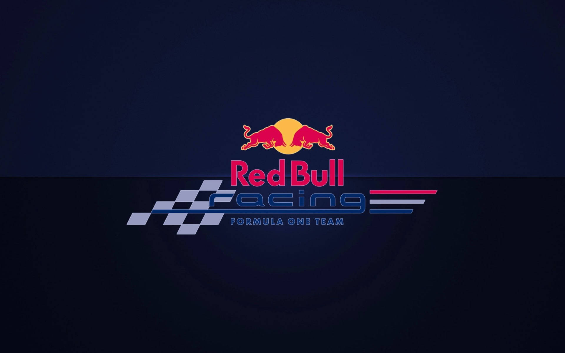 Rød Bull Racing F1-motiv som baggrund fra en skarp synsvinkel. Wallpaper