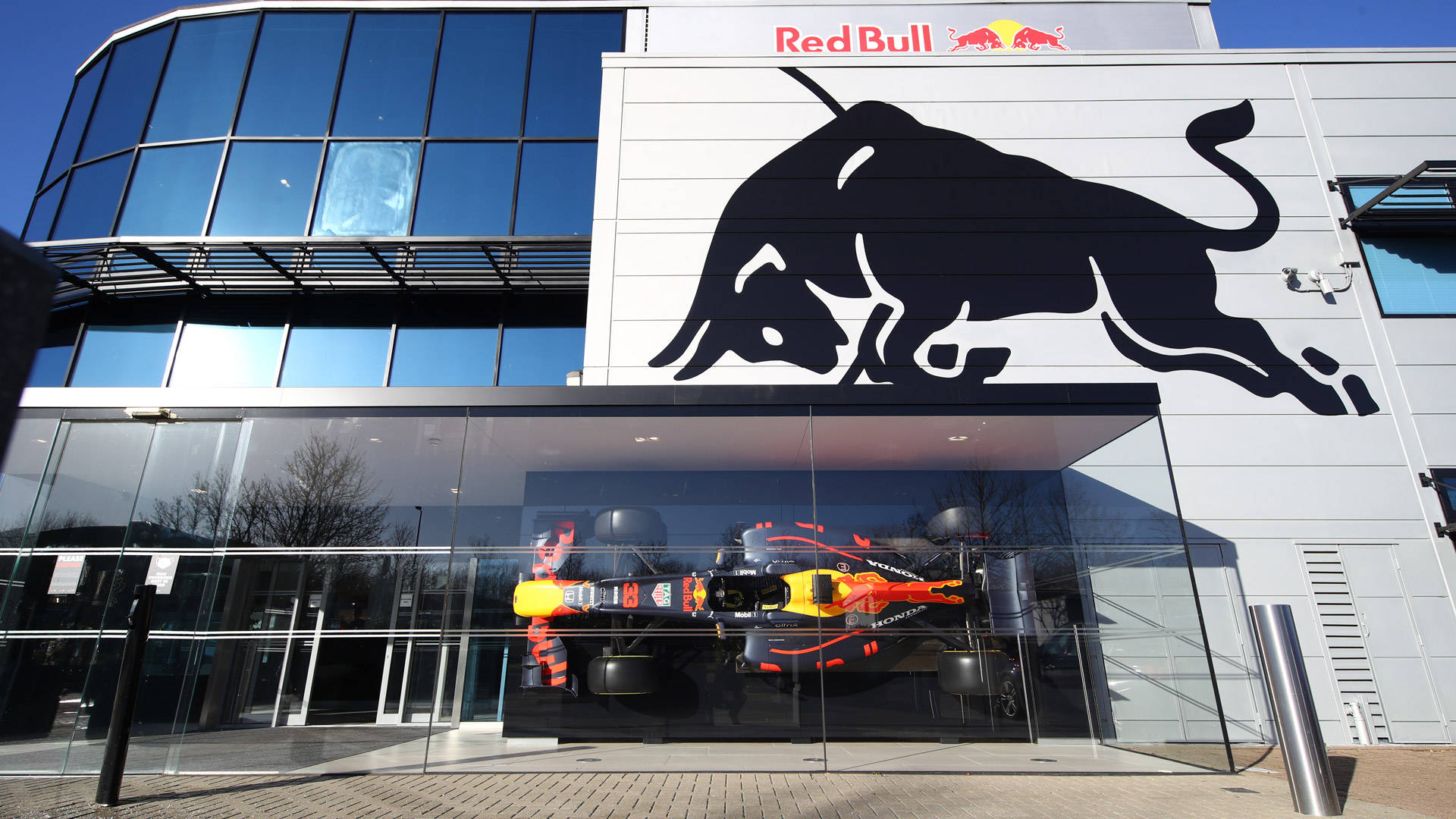 Striking View of Red Bull Racing Headquarters Wallpaper