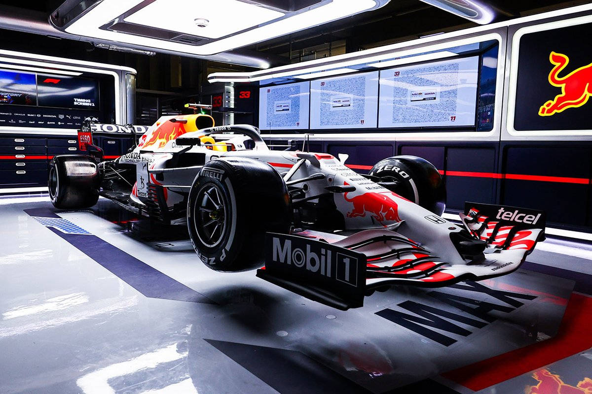 Red Bull Racing White Car Rendering Wallpaper