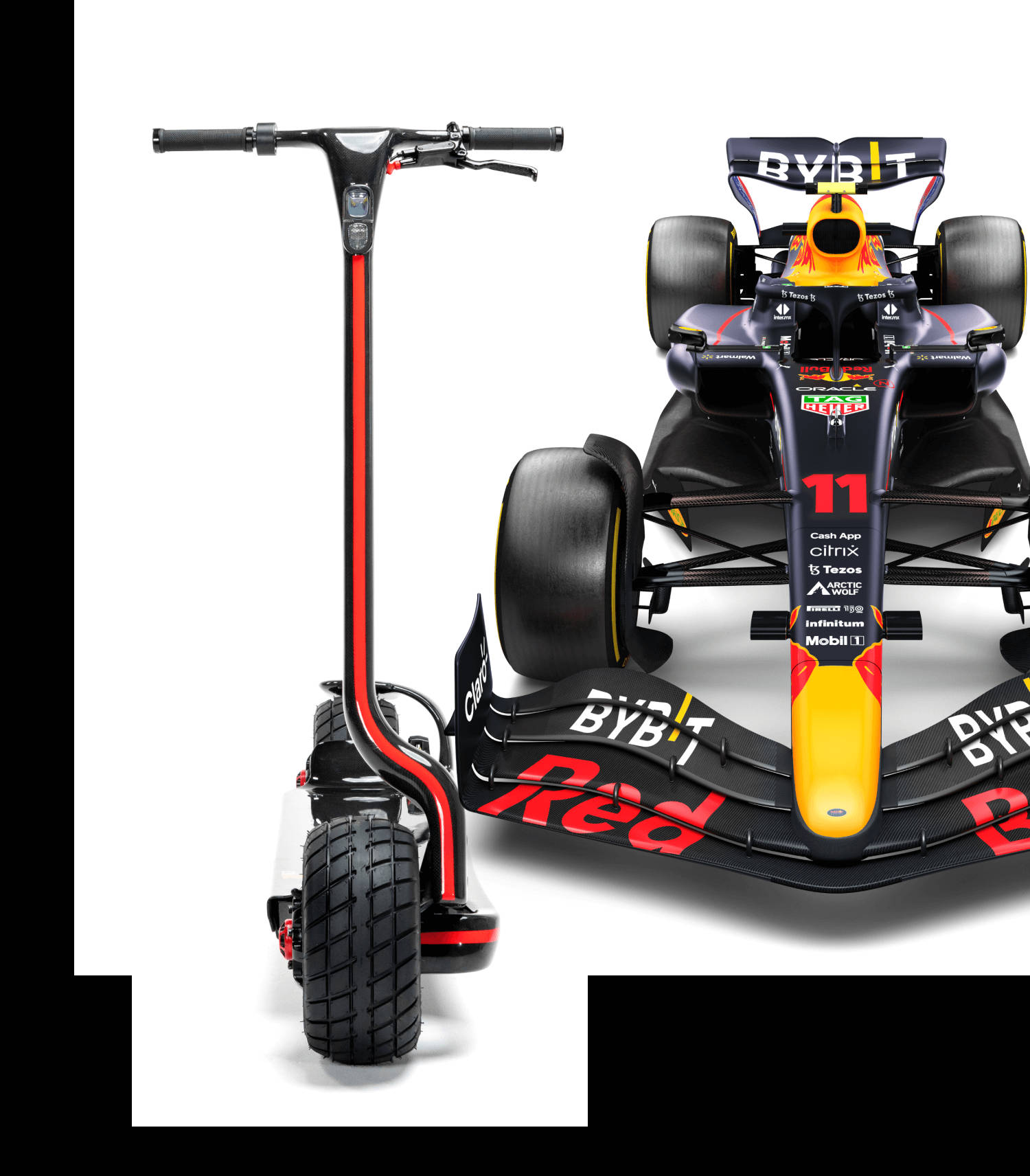 Red Bull Racing With Scooter Wallpaper