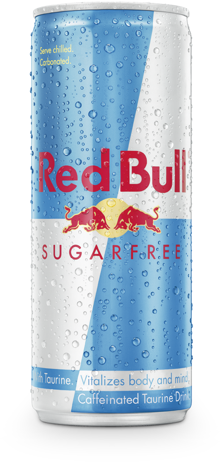 Red Bull Sugar Free Energy Drink Can PNG