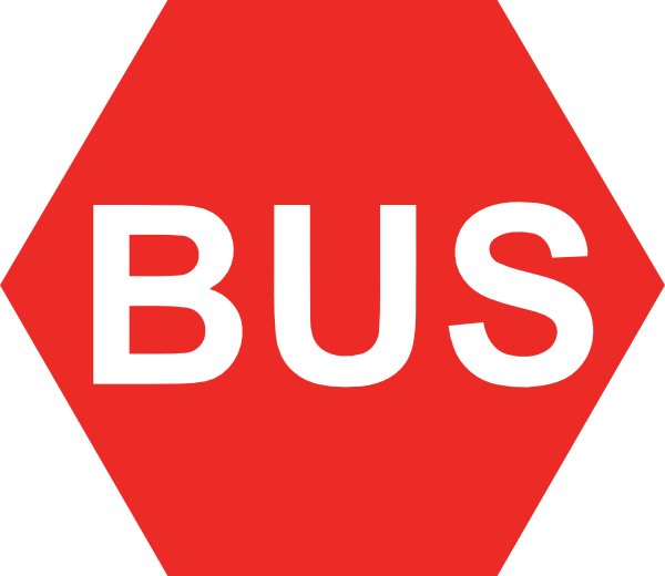 Red Bus Stop Sign PNG