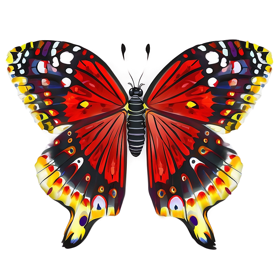 Red Butterfly C PNG