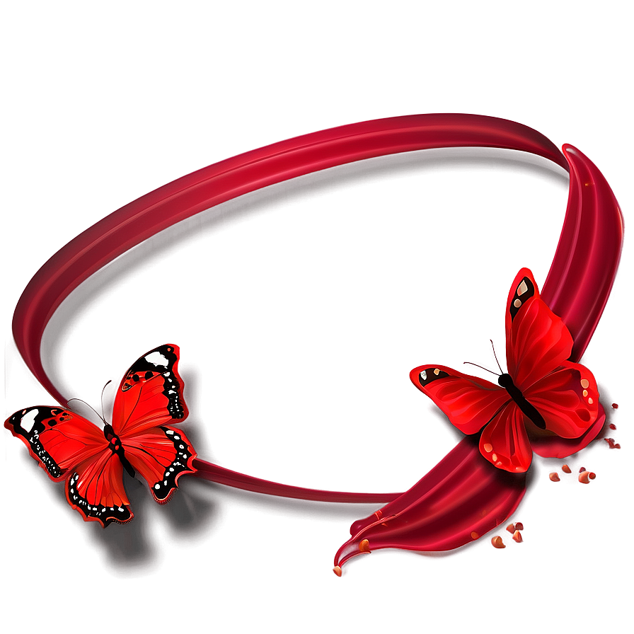 Red Butterfly Decoration Png Jfc PNG