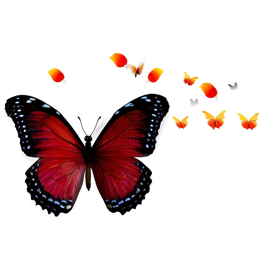 Red Butterfly Transparent Background Png 46 PNG