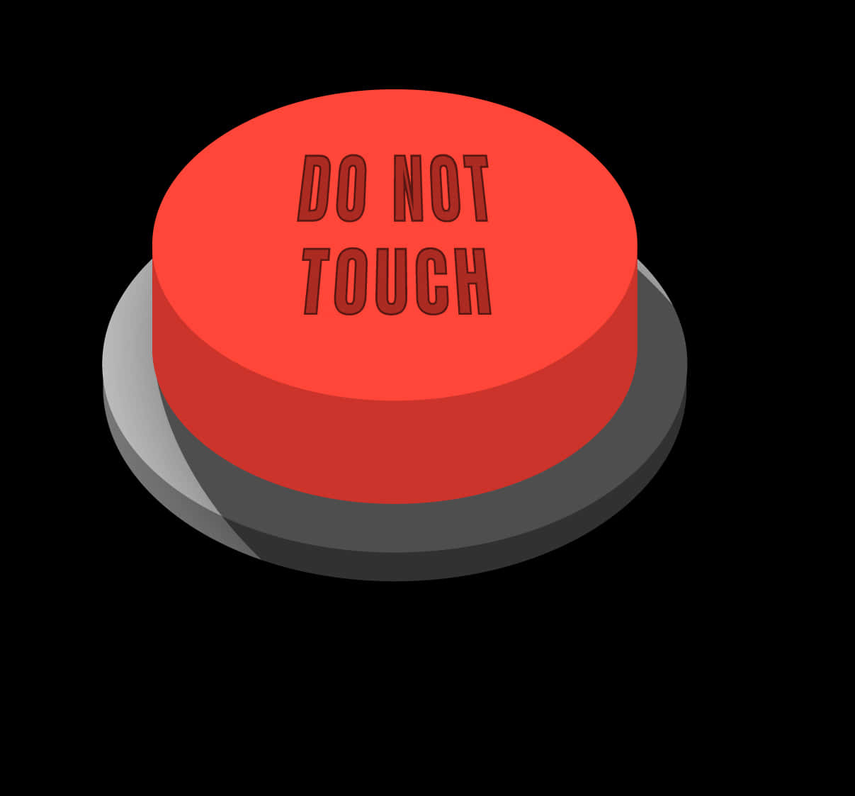 Red Button Do Not Touch PNG