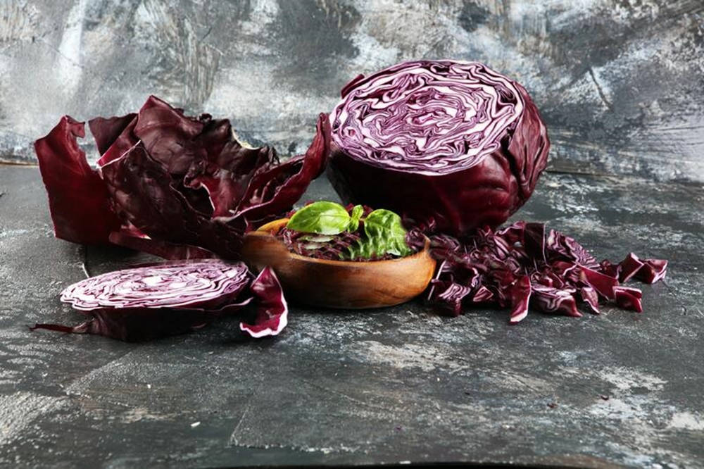 Red Cabbage Vegetables Still Life Shot Wallpaper