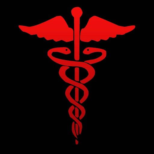 Red Caduceus Medical Symbol Wallpaper