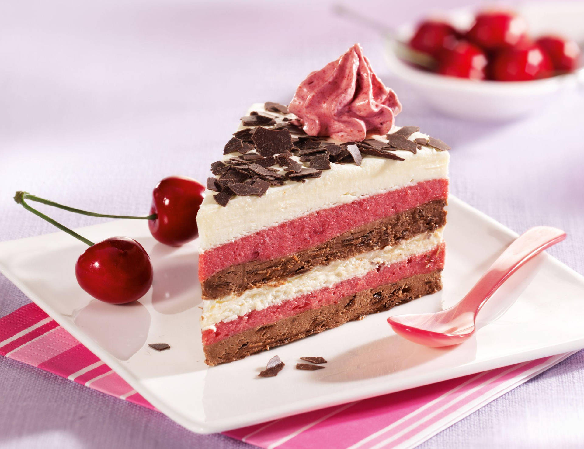 Red Cake Desserts Wallpaper