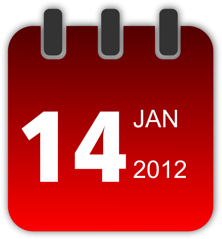 Red Calendar Icon January142012 PNG