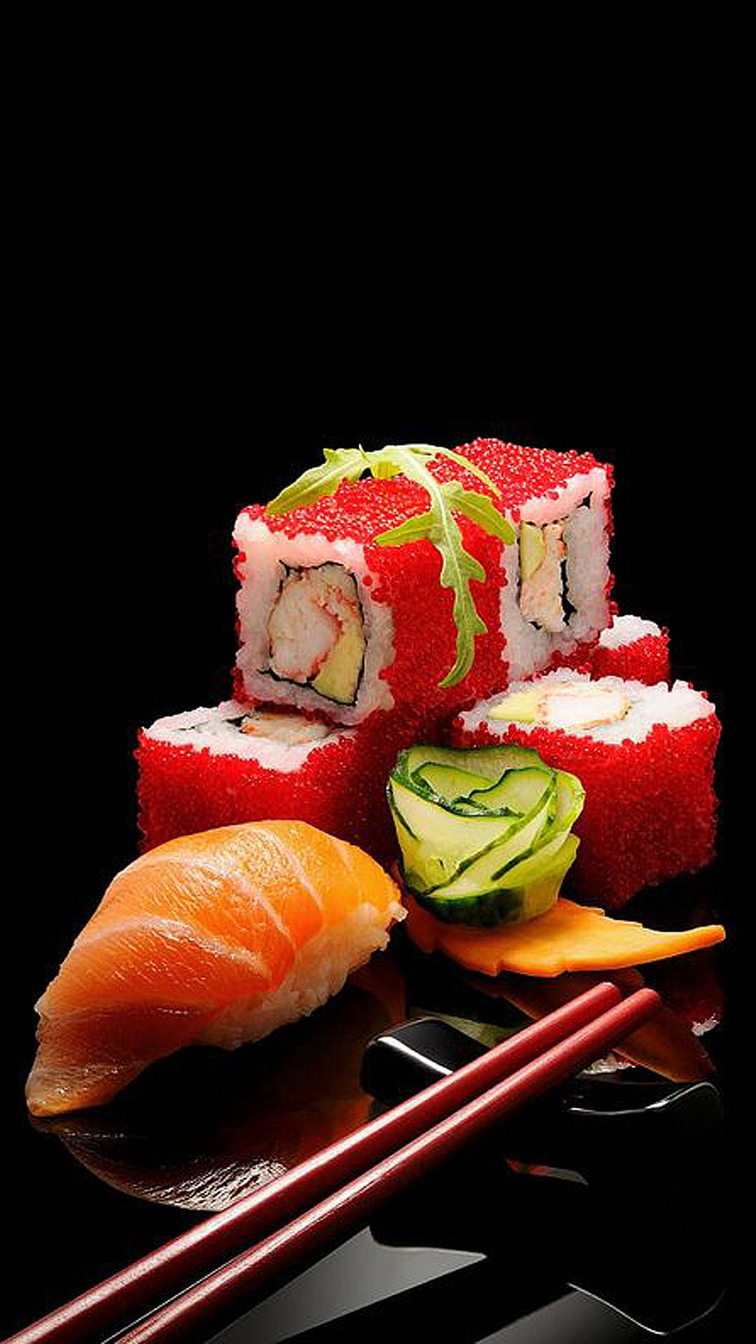 Red California Sushi Roll Wallpaper
