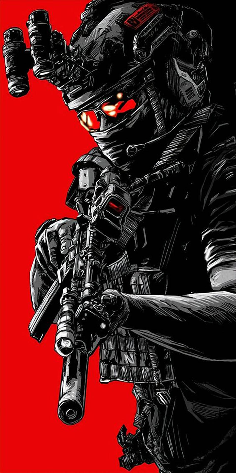 Red Call Of Duty Phone Wallpaper