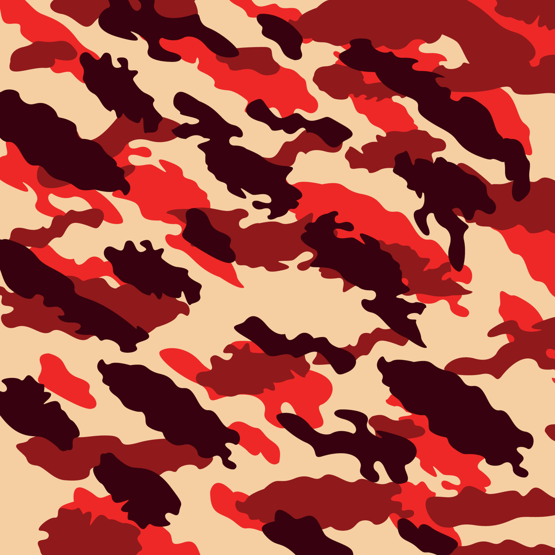 Red Camo Print to Stand Out Wallpaper