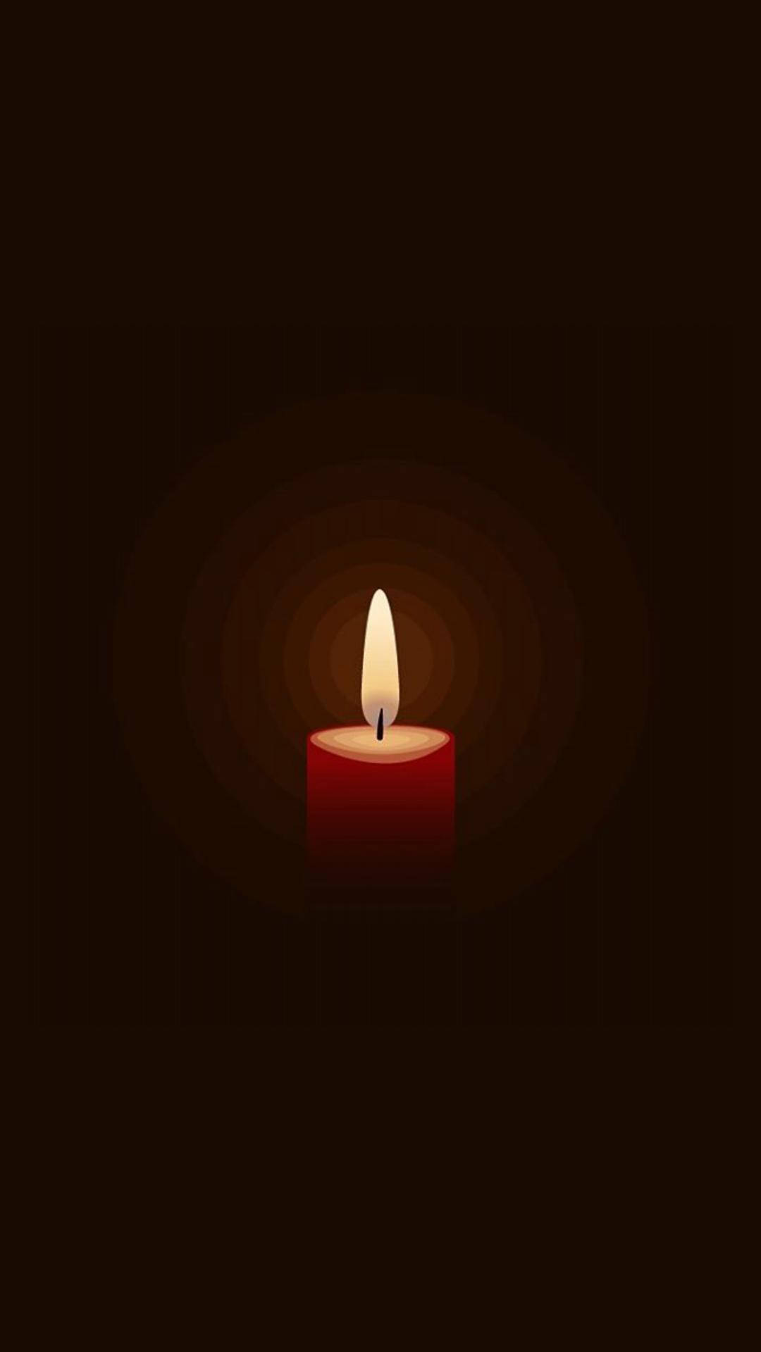 Red Candle Minimalist Iphone Wallpaper