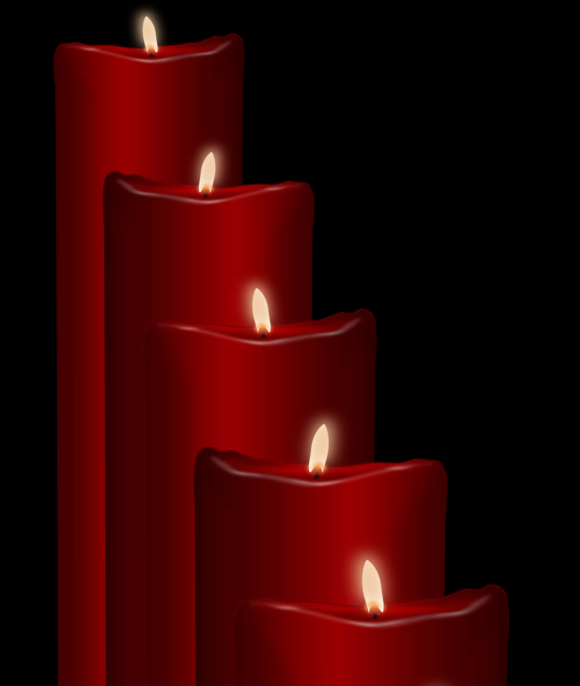 Red Candles Illuminatedin Darkness.jpg PNG