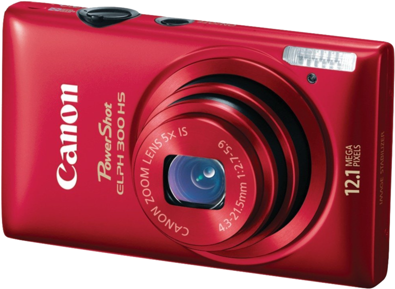 Red Canon Power Shot E L P H300 H S Camera PNG