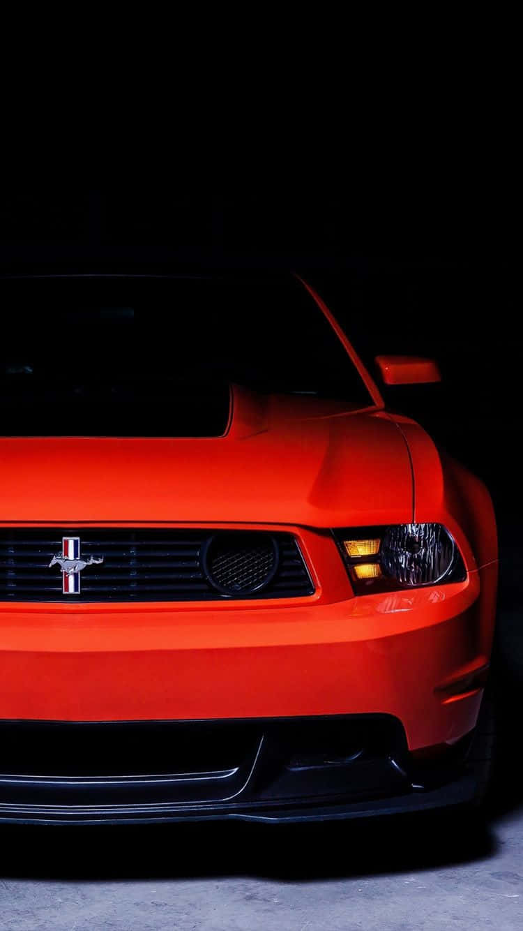 Kør stilfuldt med et rødt bil-iPhone baggrundsbillede! Wallpaper