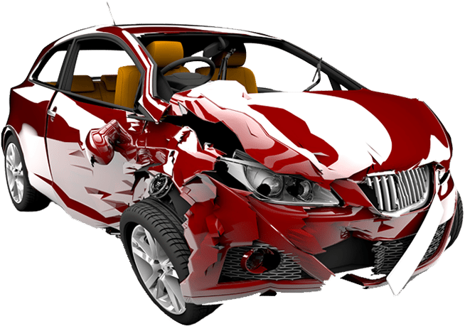 Red Car Severe Frontal Damage.png PNG