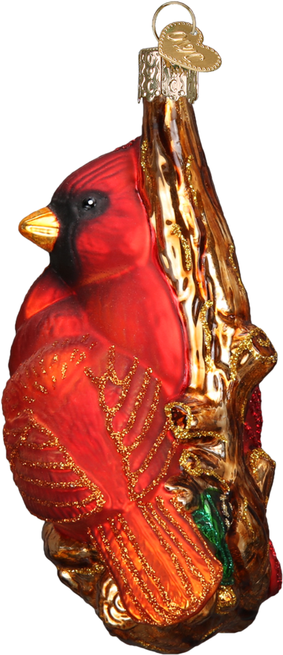Red Cardinal Christmas Ornament PNG