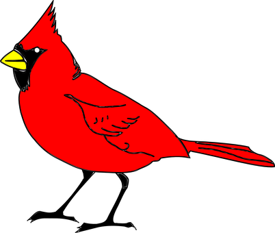 Red Cardinal Silhouette PNG