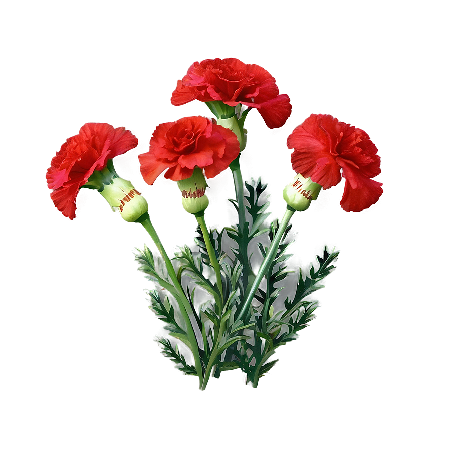 Red Carnations Delight Png 06122024 PNG