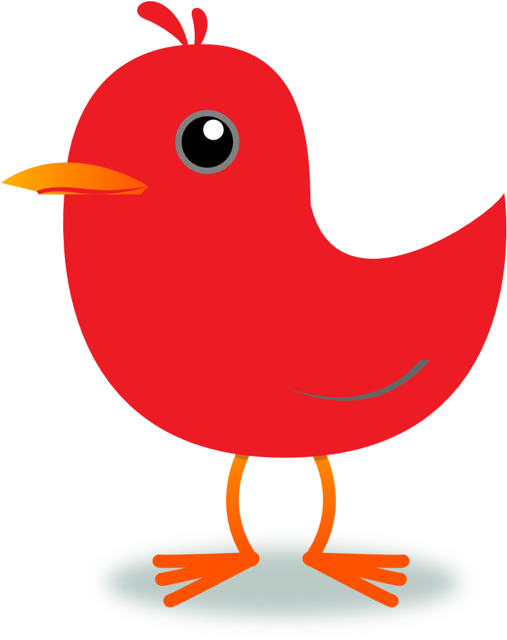 Red Cartoon Bird PNG
