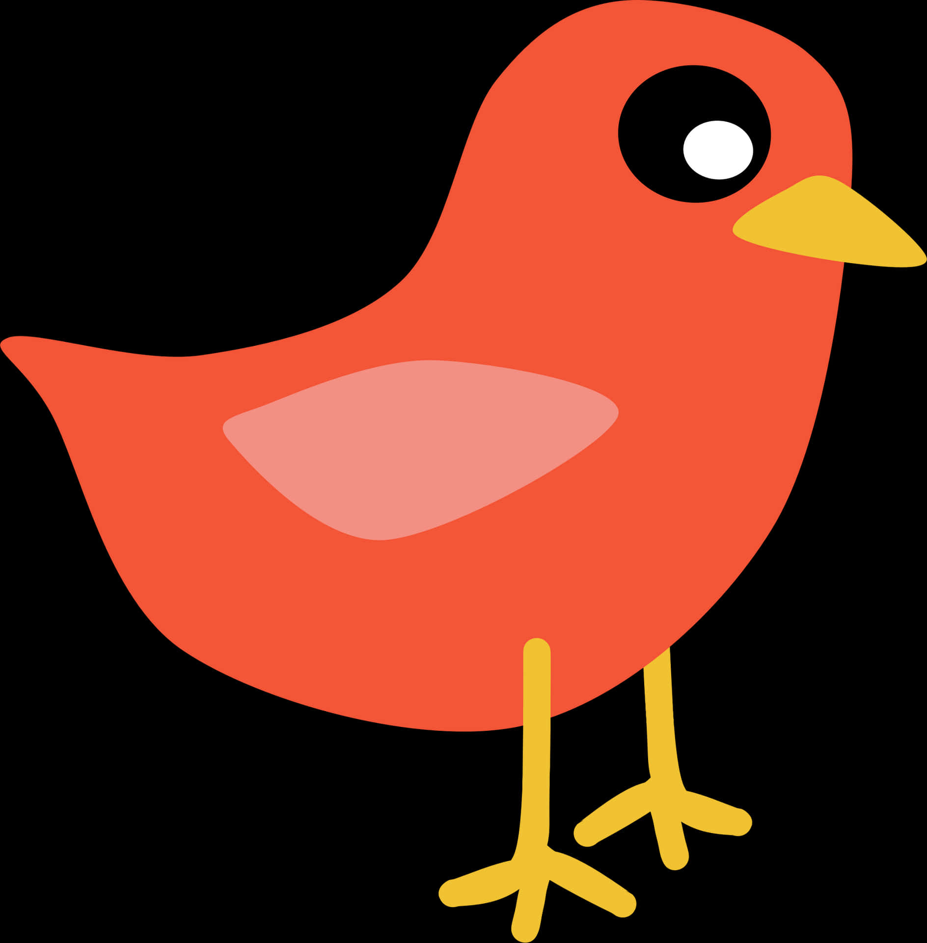 Red Cartoon Bird Illustration PNG