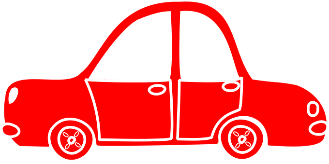 Red Cartoon Car Graphic PNG