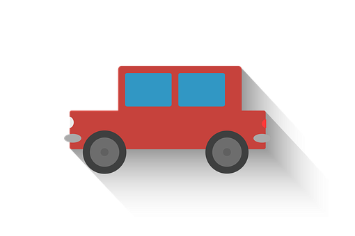 Red Cartoon Car Vector Illustration PNG