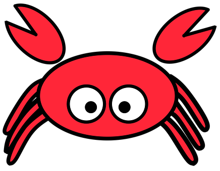 Red Cartoon Crab Illustration PNG