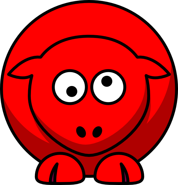 Red Cartoon Creaturewith Big Eyes PNG