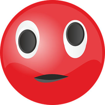 Red Cartoon Face Icon PNG