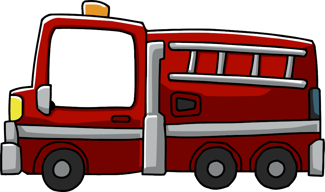 Red Cartoon Fire Truck PNG