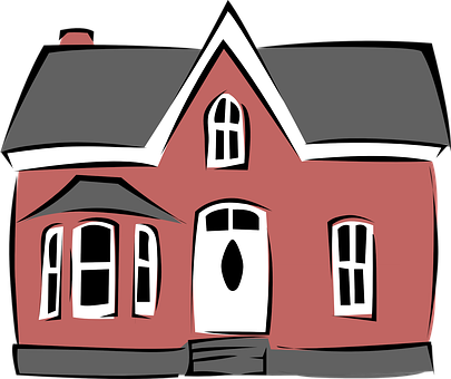Red Cartoon House Illustration PNG