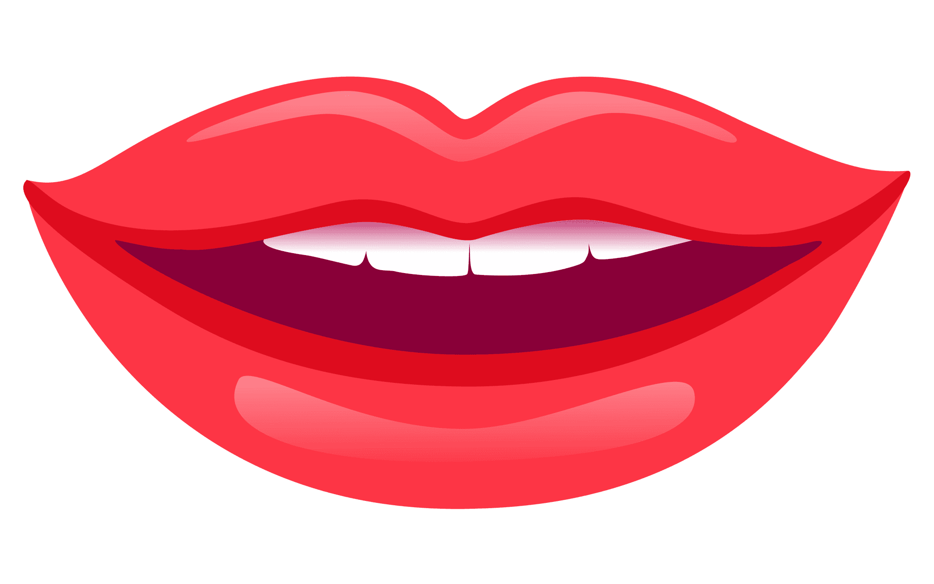 Red Cartoon Lips PNG