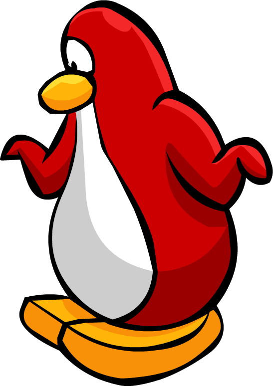 Red Cartoon Penguin PNG