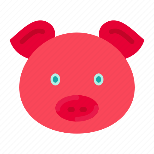 Red Cartoon Pig Face PNG