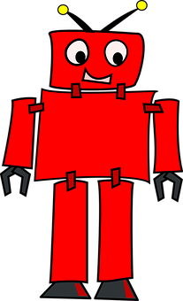 Red Cartoon Robot PNG