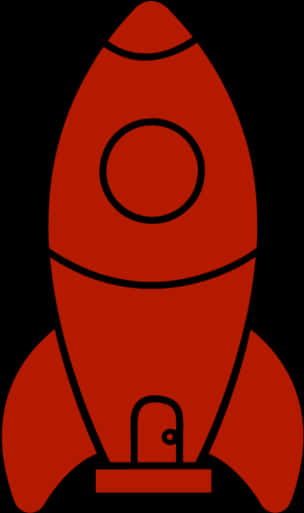 Red Cartoon Rocket Vector PNG