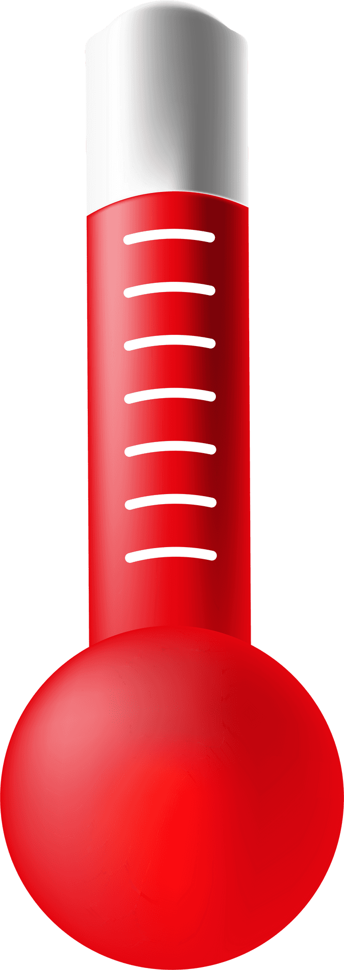 Red Cartoon Thermometer PNG