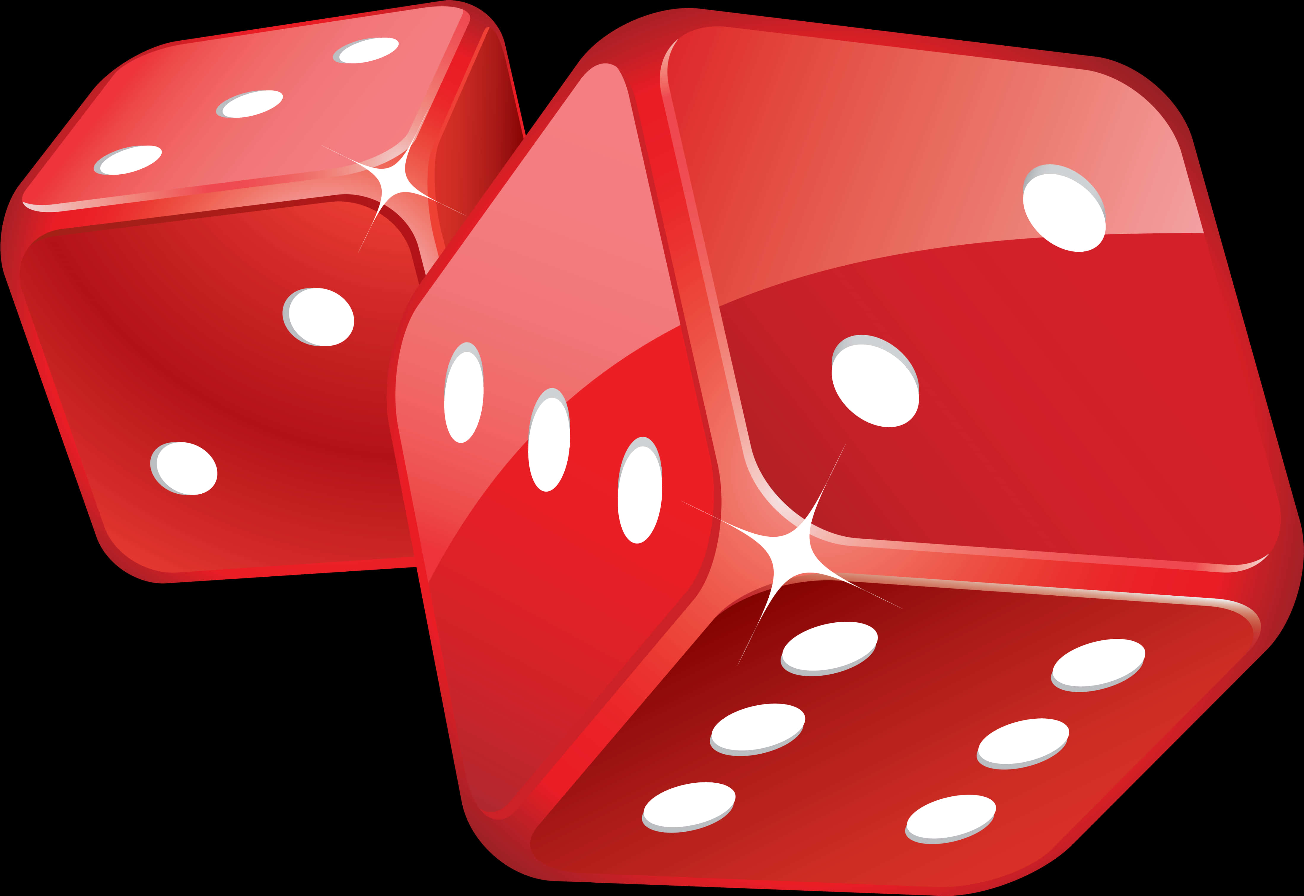 Red Casino Dice Illustration PNG