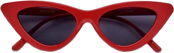Red Cat Eye Sunglasses PNG