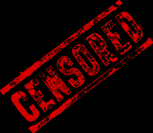 Red Censored Stamp PNG