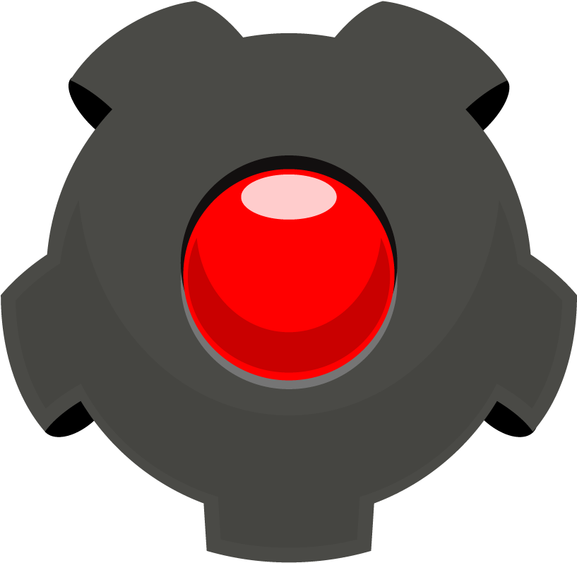 Red Centered Gear Icon PNG