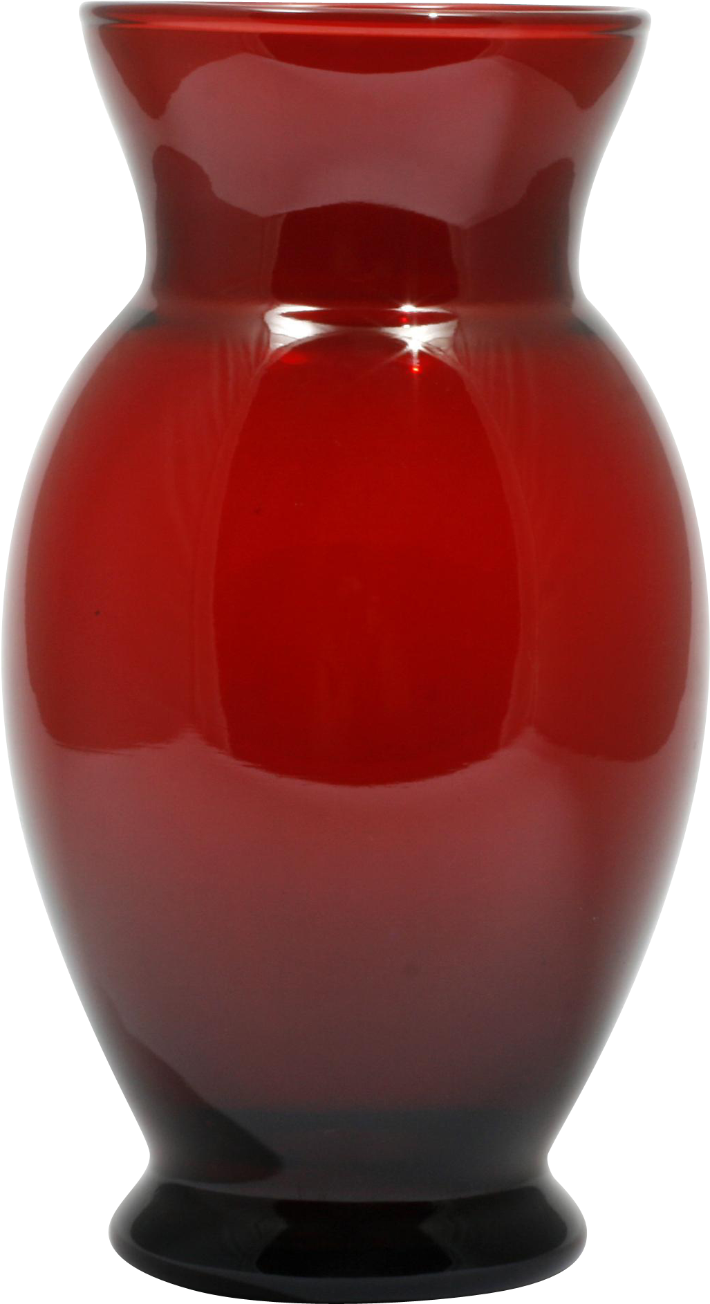 Red Ceramic Vase Simple Design PNG