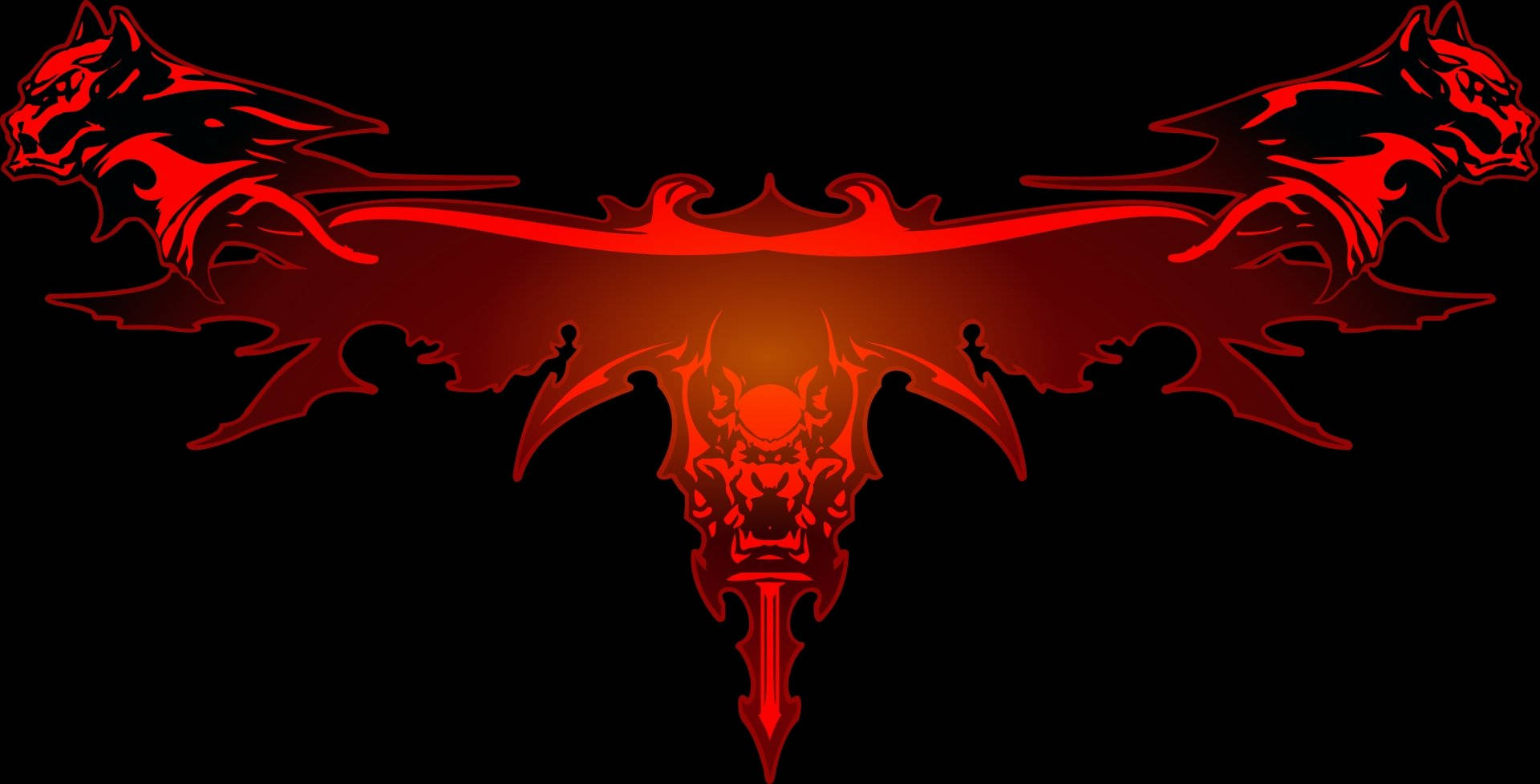 Red Cerberus Logo Background