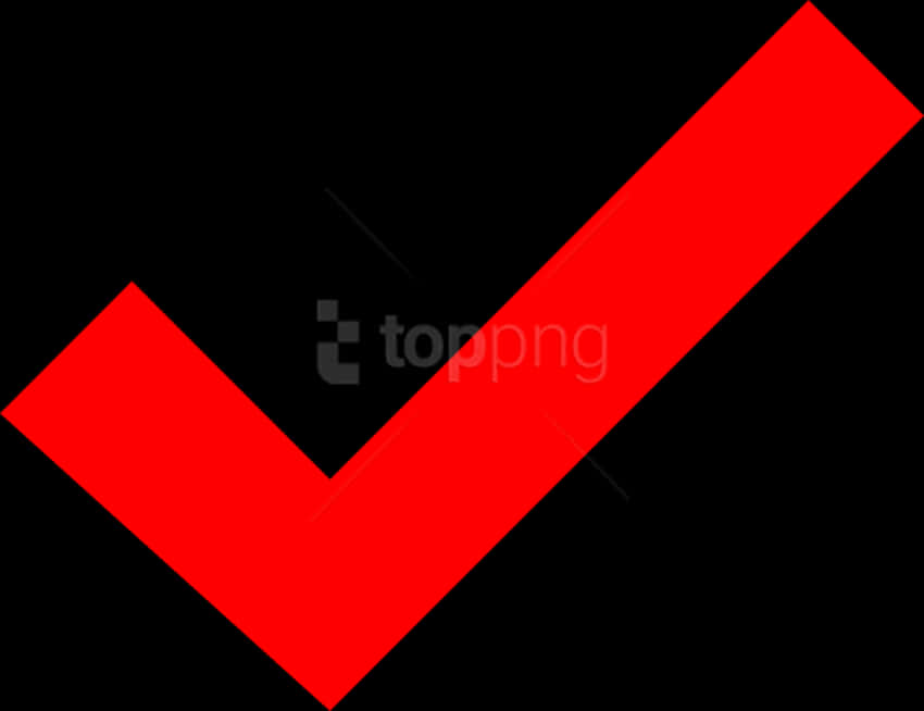 Red Check Mark Black Background.png PNG