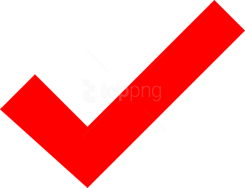 Red Check Mark Transparent Background.png PNG