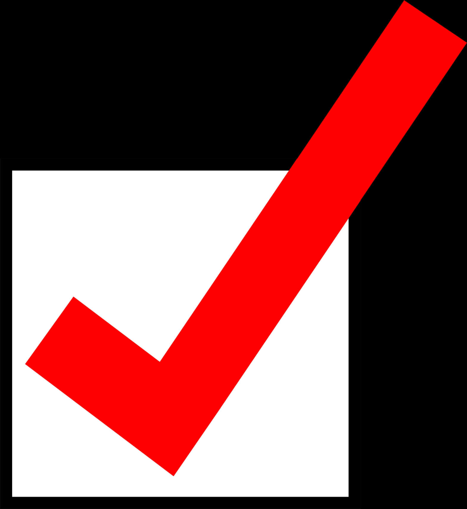 Red Check Mark White Background PNG