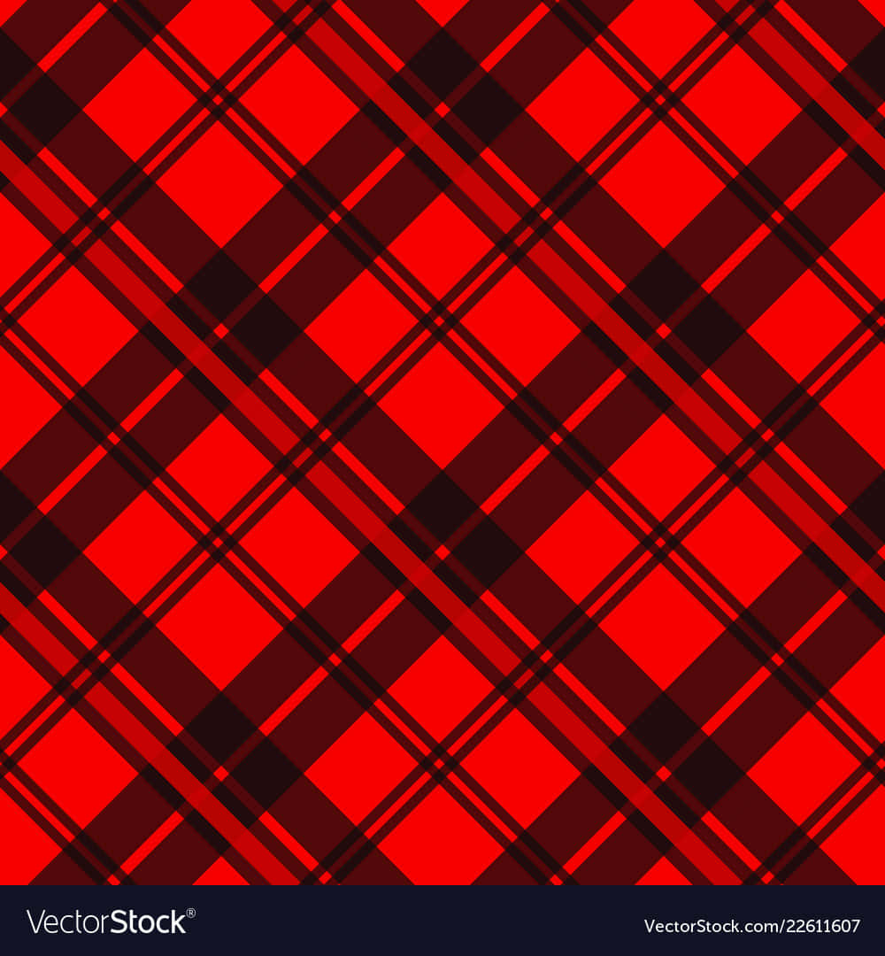 Crisp Red Checkered Fabric Wallpaper